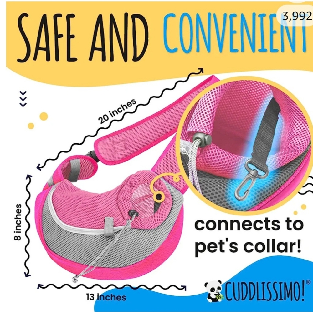 Pet sling for cat or small dog